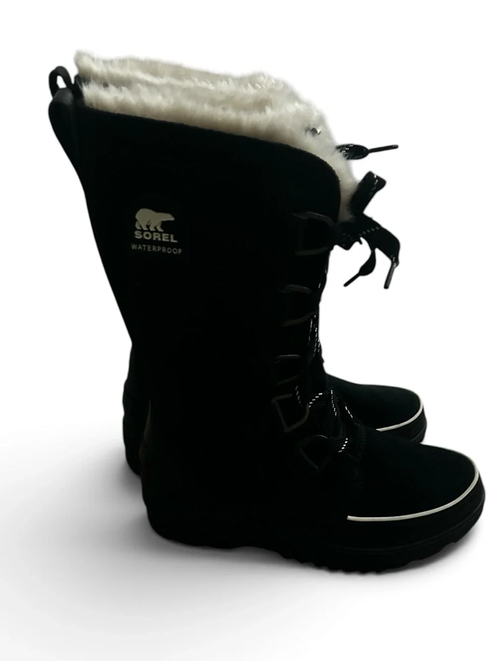 Sorel Tivoli IV Tall Waterproof Boots in black Sherpa Size 7.5 EUC